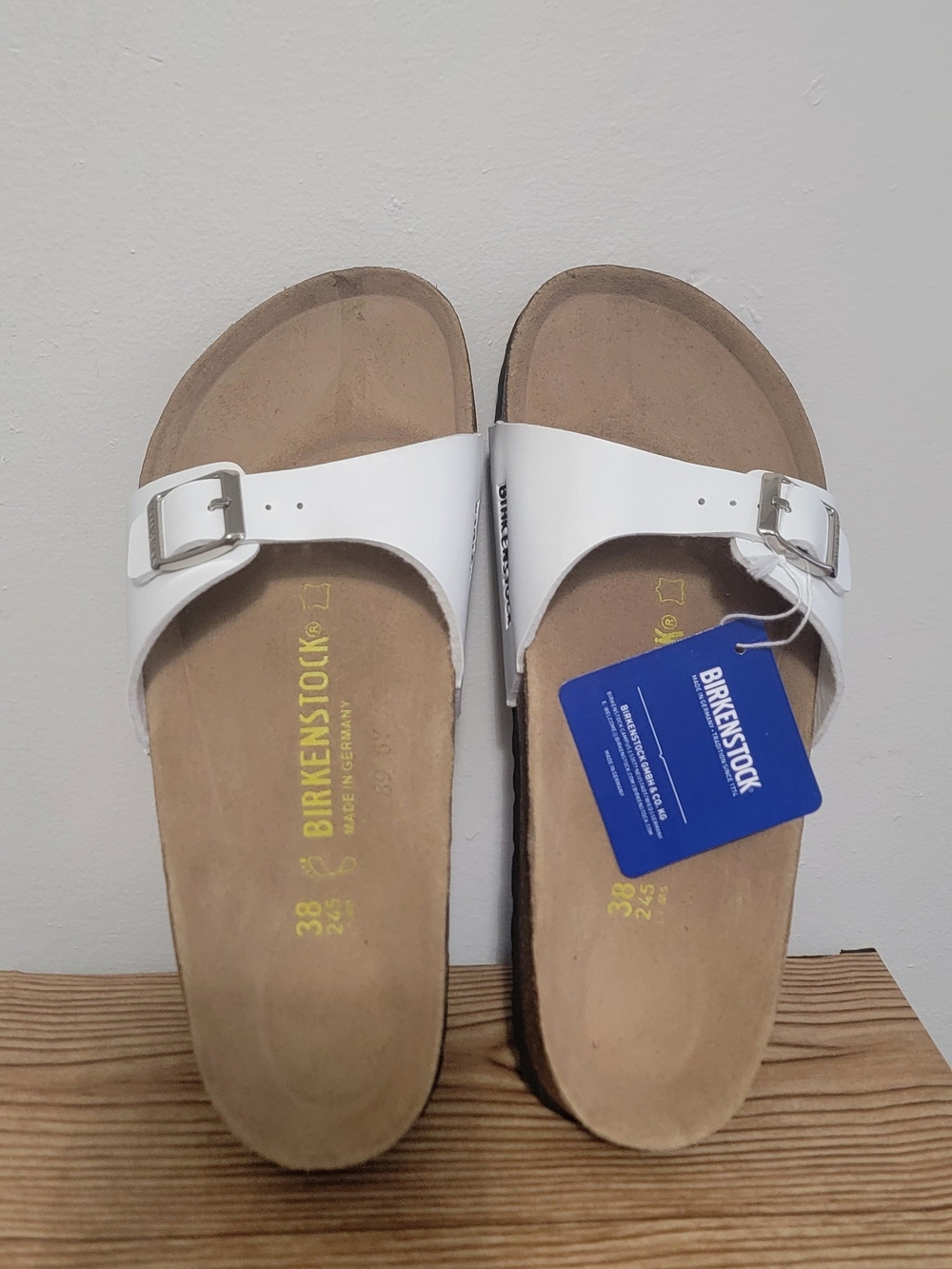 Birkenstock Madrid White Sandals Women’s Size 38 / US 7-7.5 Made in Germany